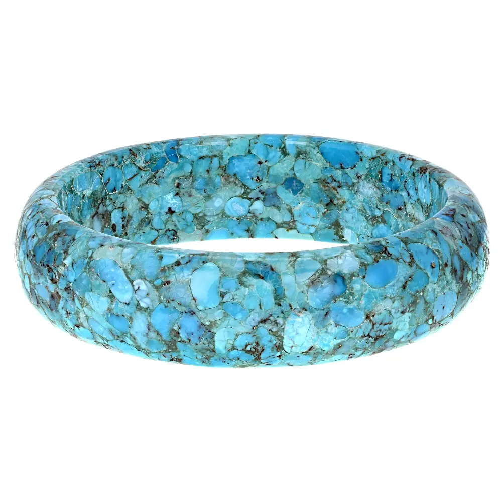 JTV Blue Turquoise Bangle Bracelet