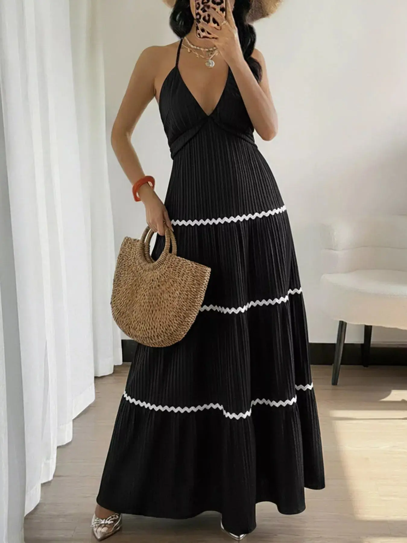Halter Neck Maxi Dress