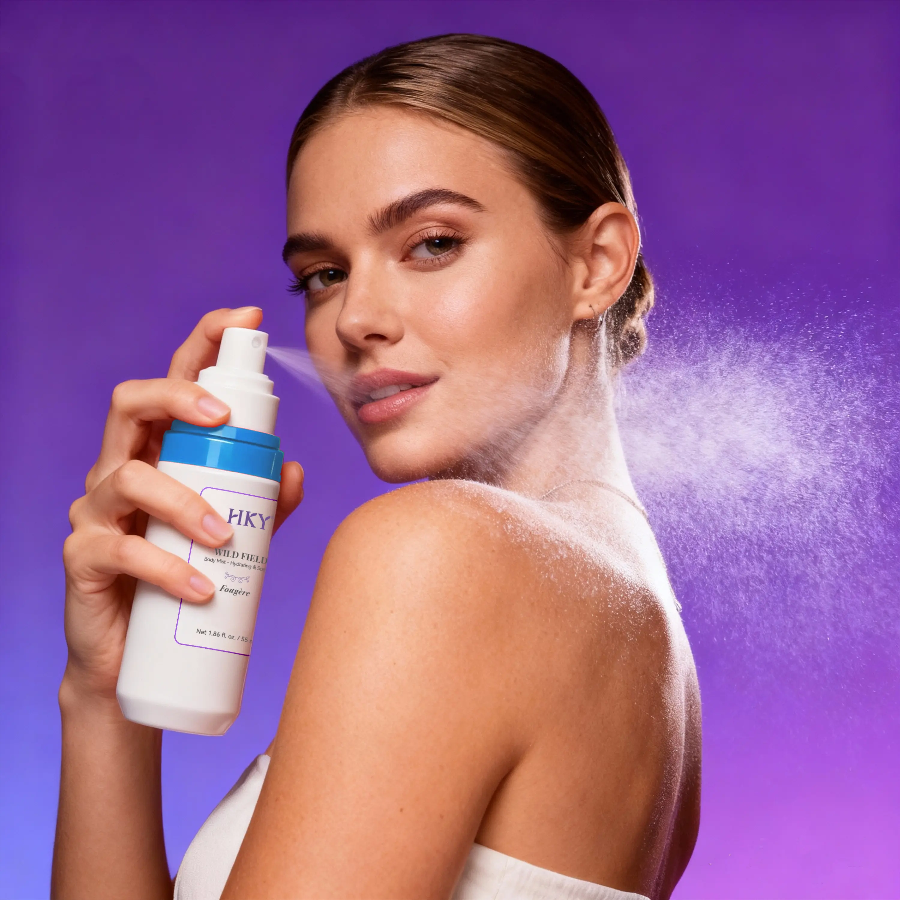 [HKY] Perfume Body Mist, Bombshell Scent | Moisturizing Niacinamide Body Spray | Body Glow, Smooth Skin | for Texture & Uneven Skin tone | Long-Lasting Skin Scent | CHINA Skincare, 55ML