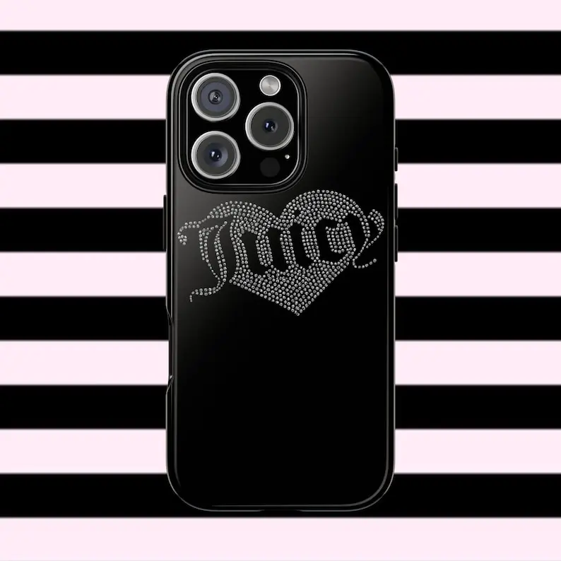 juicy couture rhinestone heart phone case - black glam edition - TikTok Shop juicy couture rhinestone heart phone case - black glam edition - TikTok Shop