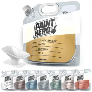 Paint Hero 8 Pack Paint Storage Bags - Airtight Refillable 1 Gallon Pouches with Funnel