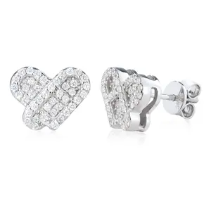 【#E594】Heart Shaped Element Earrings UCCIYO Lab-Created Moissanite Earrings For Women S925 Sterling Silver Stud Earring Men Hip Hop Jewelry Couple Gift