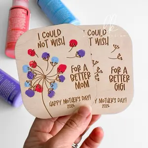 Personalized Mother’s Day Fingerprint Sign or Magnet | Kids Handprint Gift for Mom | Custom Grandma Keepsake | Gift | DIY Fingerprint Art