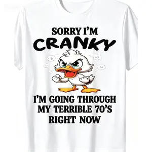 Funny 70s Duck Graphic Tee, 100% Cotton Casual Crew Neck Outfit, Unisex Couple Fashion Top, Cute Retro Style, Best Valentine’s Day Gift For Him Her, Perfect Gift For Boyfriend Girlfriend Husband Wife