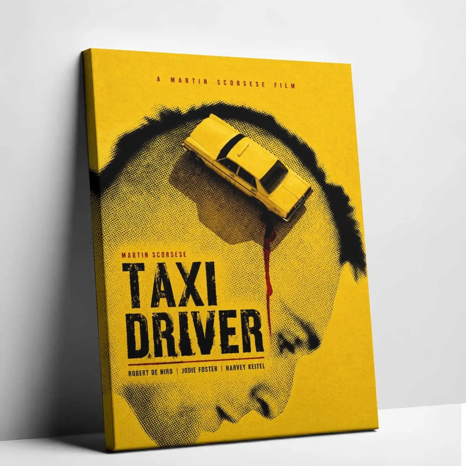 Classic Taxi Driver Poster Retro Canvas Print Aesthetic Film Wall Art Painting Cozy Apartment Wall Decor Robert De Niro Fan Merchandise Vintage Cinema Room Decoration Creative Men Cave Art Gift