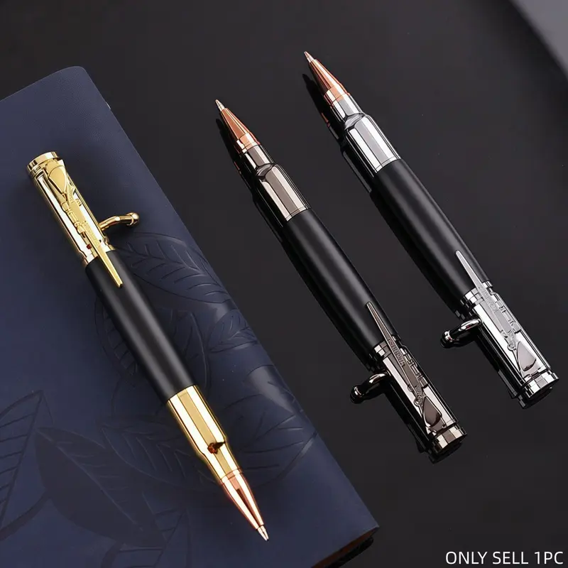 Bullet Pen, 1 Count Durable Professional Ballpoint Pen, Portable Writing Pen for Travel, School, and Work, Creative Birthday Gift Idea, Multi Purpose Pens, Smooth Writing Pens, Stationery Writing Tools, Ballpoint Pen Gifts
