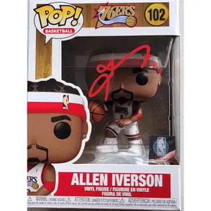 Allen Iverson Autographed Philadelphia 76ers Funko Pop Beckett Witnessed