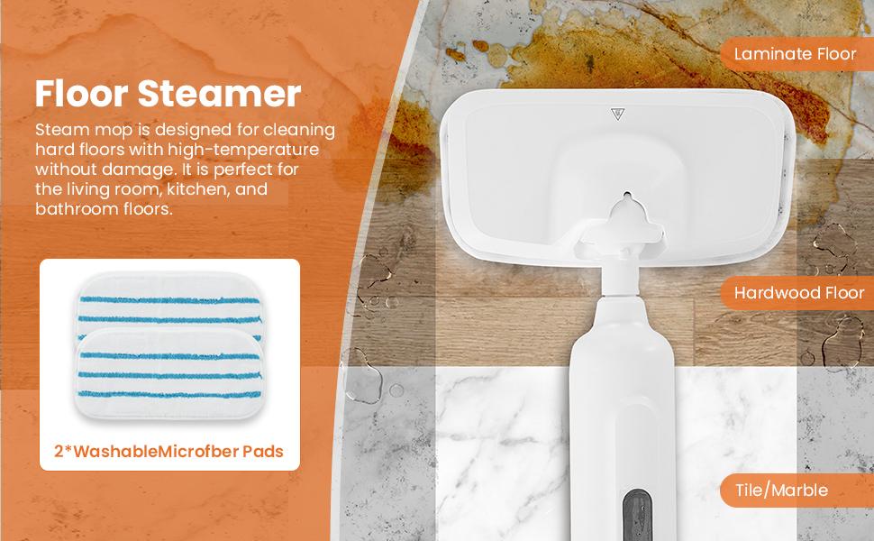 Sweet Furniture Steam Mop for Floor Cleaning, Lightweight Floor Steamer Cleaner for Hardwood/Tile/Laminate Floors Carpet, 2 Washable Pad Home Care Sweet Furniture Steam Mop for Floor Cleaning, Lightweight Floor Steamer Cleaner for Hardwood/Tile/Laminate Floors Carpet, 2 Washable Pad Home Care