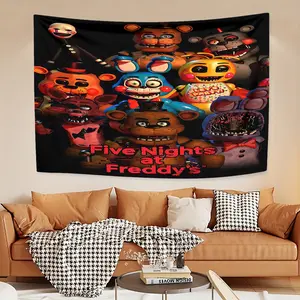 Five Nights at Freddy's Tapestry, Exquisite Patterns, Soft Fabrics, Perfect for Sofa or Bed Decoration, Comfortable Home Decoration, Bohemian Home Decoration