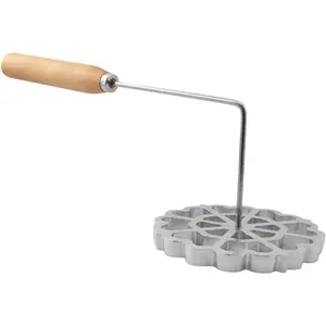 1 Set 4.7 Inch Detachable Aluminum Alloy Frying Mold with Large Handle Donut/Cookie Cutting Mould Kitchen Baking Tool