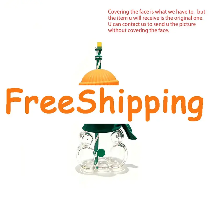 Orange Dome-shaped Containers with Green Straws and Clear Glass Cups for Easy Drinking
