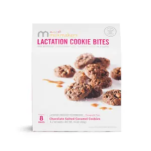 Munchkin Milkmakers Lactation Cookie Bites, Chocolate Salted Caramel, 8ct Munchkin Milkmakers Lactation Cookie Bites, Chocolate Salted Caramel, 8ct