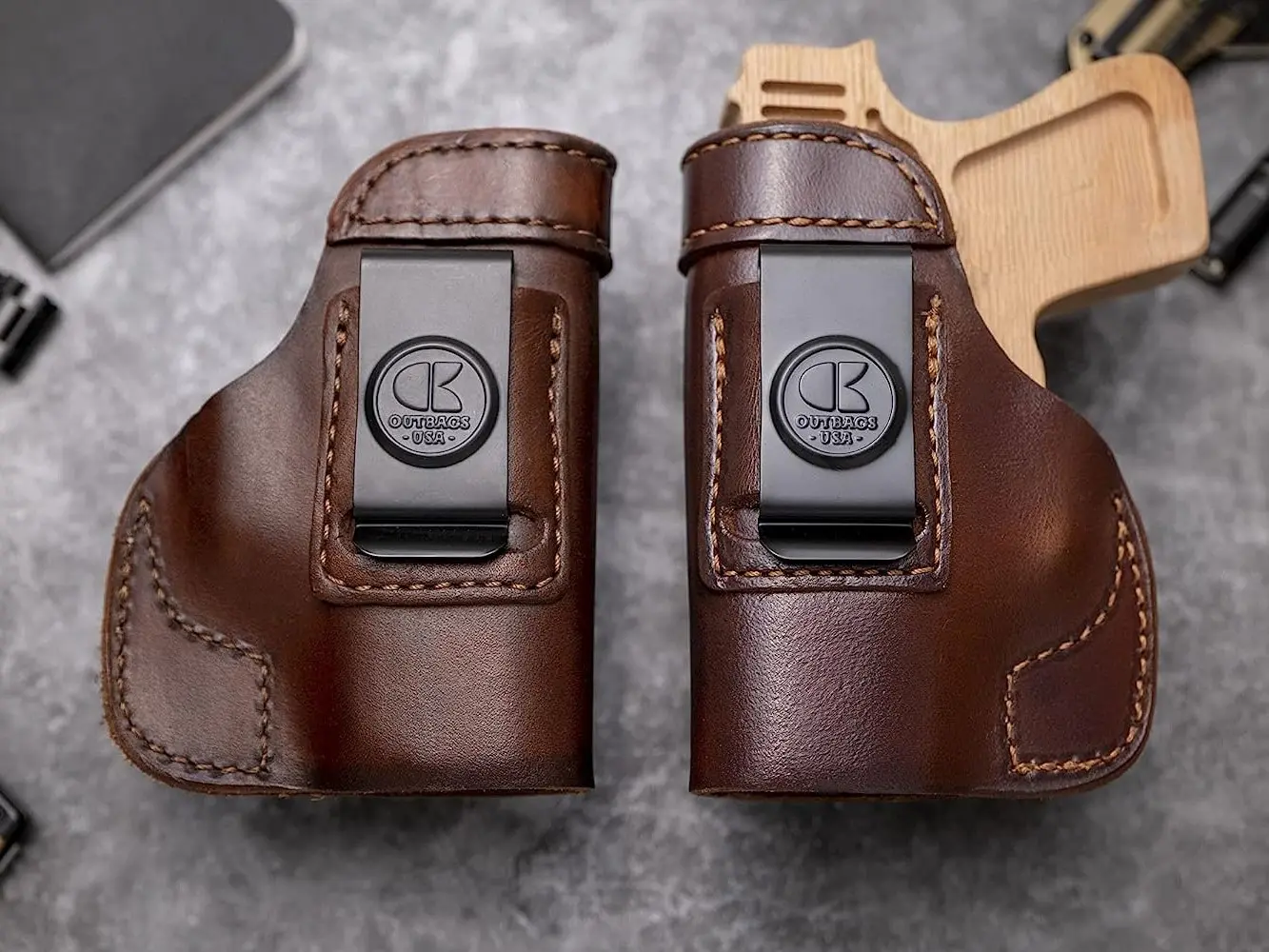 LS2 Full Grain Heavy Leather IWB Holster for Springfield Armory XD Subcompact 9mm & .40 S&W - Concealed Carry Gun Holster Handcrafted in USA