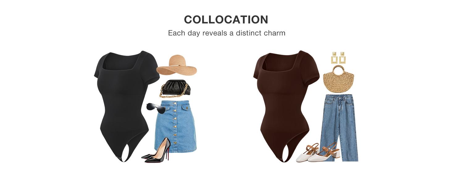 FeelinGirl Seamless Tummy Control Waist Slimming Bodysuit Shapewear Basic Womenswear Underwear Adjustable Comfort Lady Fits Triangle