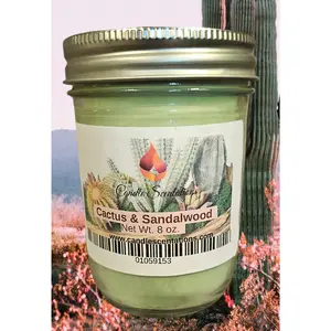 Cactus & sandalwood 8oz. Candle