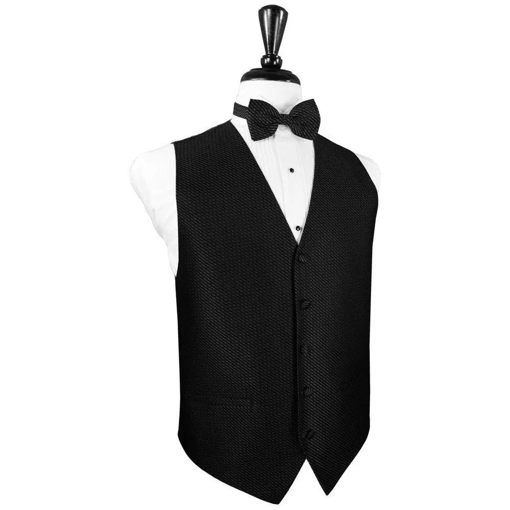 Black Venetian Tuxedo Vest