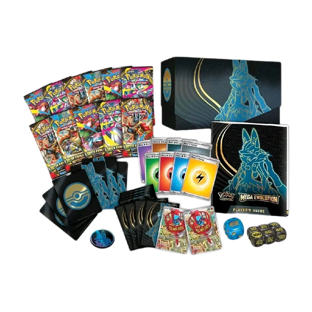 ETB Box-Pokemon TCG Mega Evolutions 1 Elite Trainer Box shop English EX Box  Cards Lot of Trading Premium pokmon collectible card - TikTok Shop