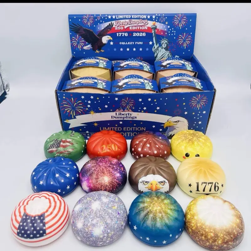 Giant Dumpling Squishies Toy Stress Relief Balls Toys The USA 250th Anniversary