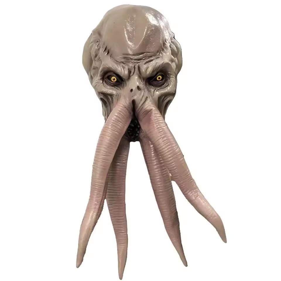 Game Baldur Gate 3 Lllithid Mind Flayer Squiddy Mask Cosplay Octopuses Monster Latex Helmet Halloween Party Costume Props Decor movie