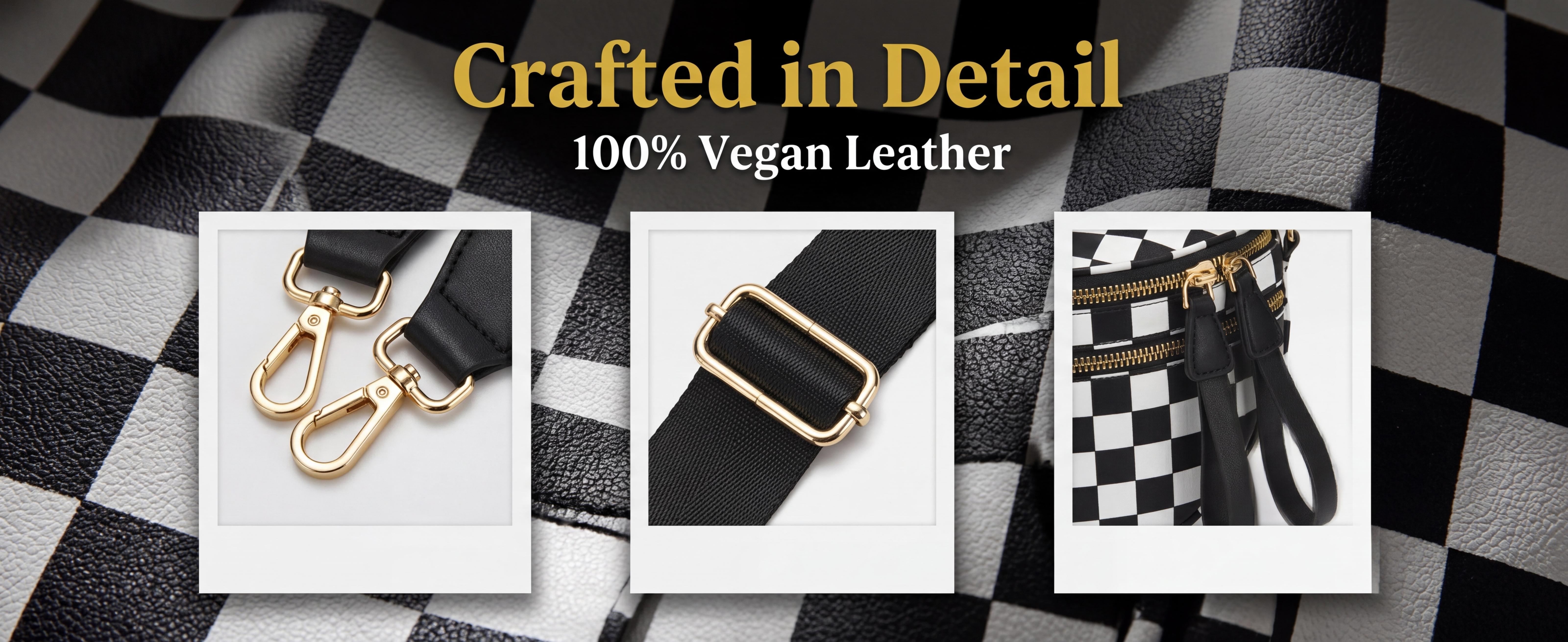 Checkered Crossbody Bag, Spacious Purse, Fanny Packs with Shoulder Strap, Women's Fashion Saddle Bag,Trending Style，#MotherDayGift