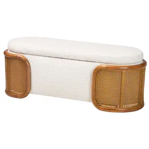 Baxton Studio Basira Japandi Benches & Banquette, Walnut Brown