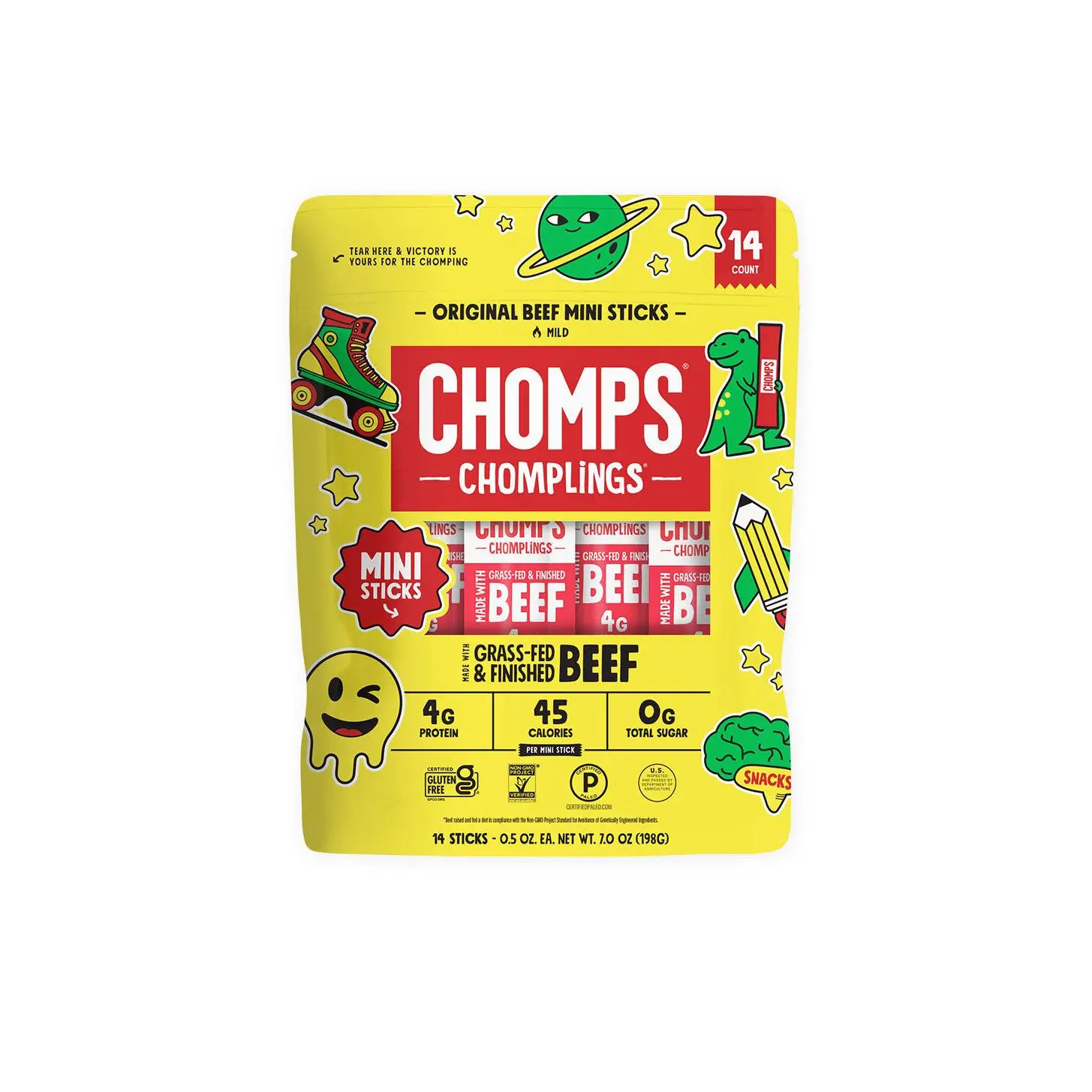 Original Beef Chomplings School Pack (14 ct)