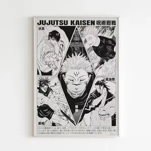 Jujutsu Kaisen Poster Anime Print JJK Manga Art Prints Nanami x Gojo x Geto Minimalist Vintage Retro Arts Wall Room Decor