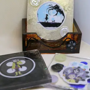 Resin Coaster Set of 3 Inspired by Coraline - Other Mother Design