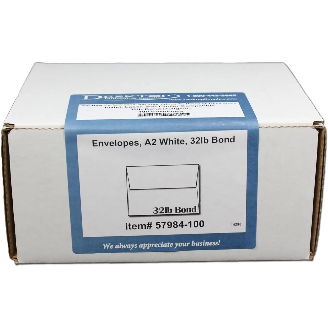 White A2 Envelopes 4.375" x 5.75" 32lb Bond (120gsm) Square Flap 100 Pack | Printable Mailing Envelopes For Invitations, Greeting Cards, RSVP Cards, Announcements, Correspondence And Events