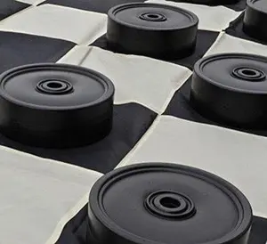 Mega Checker Plastic Set 4" Diameter with Chess Board