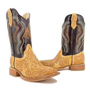 Men's Bulldog Hand Tooled Boots - Lone Star Orix