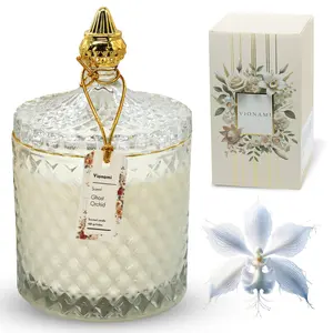 Luxury Scended Candle Gift - Queen of The Night Rare Flower Fragrance In Elegant Jar