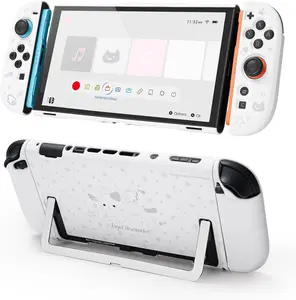 GeekShare Slim Protective Case Compatible with Switch 2 (2025), Anti-Scratche and Shock-Absorption Dockable Hard Shell for Switch 2 Game Console - Star Angel Cat