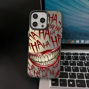 Graffiti Clown IMD Silver Color Phone Case, stylish and high-quality, simple design protective case, compatible with iPhone 17/16/15/14/13/12/11/X/XS/XS Max/16E/7P/8P, is the perfect holiday gift for friends, family, or yourself.