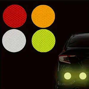 Reflective car stickers - Circular safety stickers, suitable for cars and motorcycles - Scratch-resistant coating, enhances visibility at night
