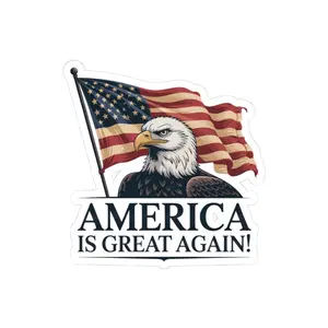 American Flag Bald Eagle Kiss-Cut Sticker | America Is Great Again