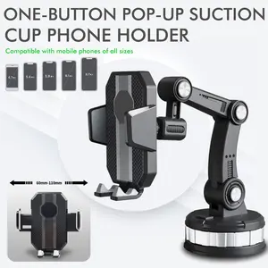 Car Phone Holder Large Truck Suction Cup Navigation Stand Multi-Joint Foldable Adjustable Holder Dashboard Windshield Mount Available