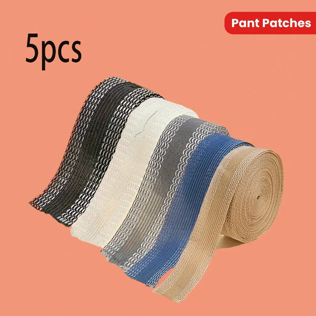 5pcs Self-Adhesive Pant Repair Patches Stickers (196.85inch), Versatile DIY Sewing Supplies for Jeans and Trousers, Super Strong Adhesion