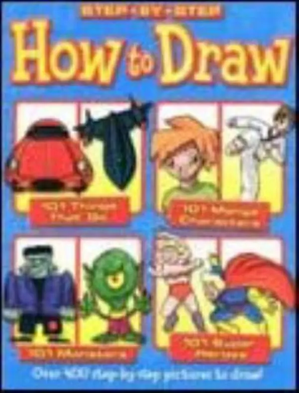 Used Good MJF Step-by-Step Sketch Learning English Art Tutorial Softcover Book - Guides for Drawing Things That Go, Manga, Monsters (Blue Cover)