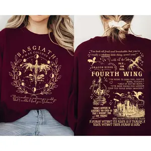 Basgiath War College 2-Sided Sweatshirt, Fourth Wing Comfort colors Shirts, The Empyrean Series, Violet Sorrengail Fantasy Book, Fourth Wing