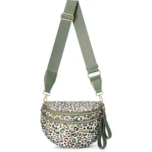 Olive Green Rainbow Leopard Bum Bag