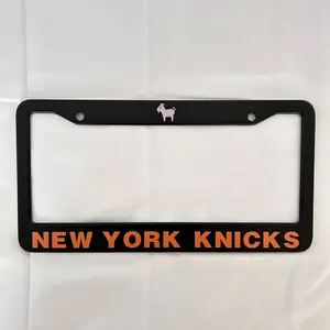 FunPlatesHub, New York, basketball fans ,Stainless Steel U.S. License Plate Frame, Black