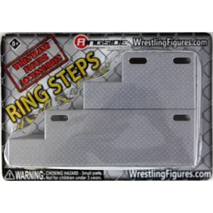 Ring Steps (Silver) - Ringside Exclusive Ringside Collectibles Wrestling Action Figure Accessories