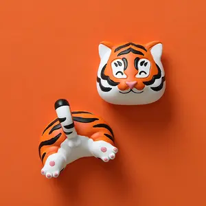 Cute 3D Resin Tiger Fridge Magnets Cartoon Animal Magnetic Stickers for Refrigerator Phone Case Decoration Accessories Gift Plastic Sheet Set