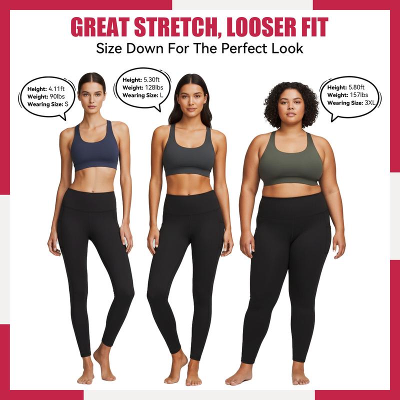 SHOWITTY Women's High Waisted 1/3 Pack Fleece Lined Leggings with Pockets – Thermal Warm Yoga Pants for Winter Workout & Everyday Wear #TikTokShopHolidayHaul