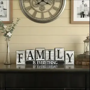 One piece of warm wooden home-themed decoration, table decoration, Wood Home Sign. Home is the symbol of everything. It is suitable for home decoration in living rooms, bedrooms, studies, etc. It is an ideal gift for moving in