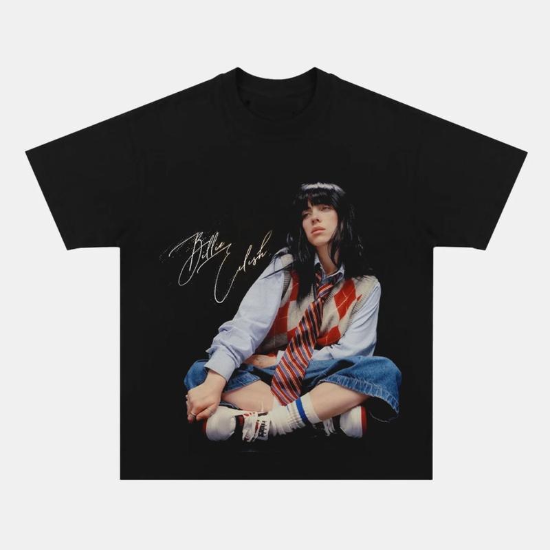 BILLIE THE TOUR 2025 SHIRT V14, Billie Merch, Vintage 90s Graphic Tee, Y2k Unisex Cotton Shirt, Retro Rapper Graphic Shirt, Streetwear Outfit, Vacation Trip Gift, Gift for Fans