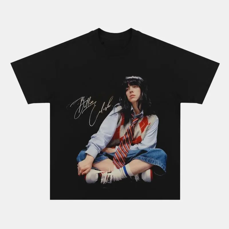 BILLIE THE TOUR 2025 SHIRT V14, Billie Merch, Vintage 90s Graphic Tee, Y2k Unisex Cotton Shirt, Retro Rapper Graphic Shirt, Streetwear Outfit, Vacation Trip Gift, Gift for Fans