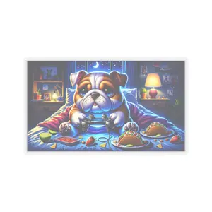 Gaming Bulldog Kiss-Cut Stickers