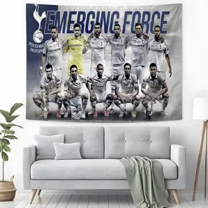 English Premier League T-Tottenham Hotspur FC star Tapestry Background Hanging Cloth Bedroom Room Decor Aesthetic Tapestry Wall Party